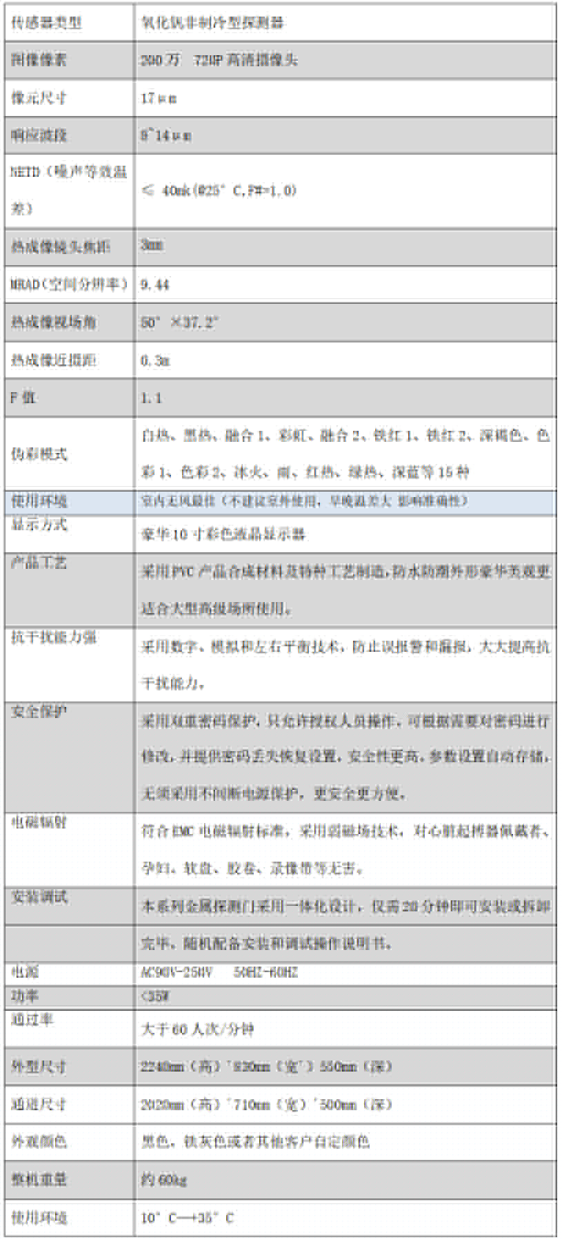 熱成像純測(cè)溫門808AT-C